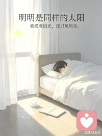漫长的抑郁像是深不见底的坠落，永无尽头的黑暗隧道，双相的情绪突转却更像失控的过山车，飘过云端又砸向谷底。我闭上眼睛睡觉，在梦里发抖，朴素的愿望只有一个，睡醒时世界要变得明媚可爱。日复一日地做梦，醒来，有时如愿以偿，活泼灿烂地活过新一天；有时却事与愿违，睁开眼睛的瞬间，厌倦绝望的眼泪淹没整个枕头。我在失控。今天我想死。明天我又想活。后天我再接着想死。于是我在抑郁时鼓励自己别死，好歹活着，给明天的自己一个机会。苦难的根源在于我甚至无法预知第二天醒来时看待自己和这个世界的方式。
 
明明是同样的太阳。可为什么我睡去再醒来，摸着阳光，却只见黑夜。
 
旁人总习惯比较伤痛的轻重，评判这份苦难值不值得难过。可情绪从没有统一的标尺，坠落隧道的窒息，和过山车剧烈颠簸的撕裂，没有孰高孰低，只是两种截然不同的煎熬。外人看见的，或许只是我时而喧闹时而沉默的表象，看不见深夜反复拉扯的内心。上一刻还满怀热忱规划往后的人生，下一刻就被无边的虚无包裹，连抬手的力气都被抽空。
 
很多时候我也厌恶这样反复摇摆的自己。会为转瞬即逝的快乐心存侥幸，又会为突如其来的低落自我责备，责怪自己不够坚强，为什么不能稳稳接住生活里的光。我也渴望像普通人一样，拥有稳定平和的心境，日出而满怀希望，日落而安然释怀，不必在生与死的念头之间来回徘徊挣扎。
 
可慢慢我才懂得，不必强迫自己快速痊愈。情绪的起落不是我的过错，反复摇摆也不代表懦弱。允许自己时而仰望云端，时而跌落低谷，不必逼迫自己时刻保持清醒昂扬。阳光客观存在，但内心的黑夜也真实存在，不必苛责自己一定要立刻看见光亮。
 
活着本身，就是一场与自我的漫长和解。哪怕进步微小，哪怕反反复复，哪怕依旧会在清晨醒来深陷灰暗，能够撑过一个个难熬的瞬间，就已经足够勇敢。不必急着彻底挣脱黑暗，我们可以带着伤痕，一边破碎，一边慢慢往前走。相信那些辗转难眠的时刻不会毫无意义，终有一日，心底的光，会和世间的太阳真正相逢。配图