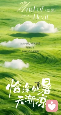 ²⁰²⁶/₀₈.₂₃ #处暑🍁
整个夏天的炽热
仿佛只为融化在这一天
今日是新一季美好的开场🌟