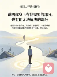 别人权衡利弊之后放弃了你，本质上跟你没有多大的关系。当别人开始权衡利弊你的时候，说明你身上有一部分是他需要的，另一部分是他无法解决的，他因为什么点而放弃你，因为什么点而不选择你，本质上映射出来的都是他自己能力的局限，或者说他当下的一种困境，仅此而已。