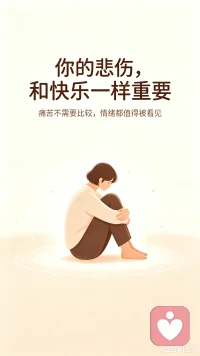 人的痛苦，从来不该被拿来比较。
 
很多人会说：“你觉得累，就去看看凌晨4点的菜市场，再去医院急诊室走一走。”
可事实是，痛苦从来没有统一的衡量标准。
有人处境比你艰难，不代表你的痛苦就该被否定；有人比你更煎熬，也不意味着你的难过就失去了意义。
 
那些身处苦难的人，不是为了让谁“学会坚强”“懂得知足”，只是因为他们暂时躲不开这些困境而已。
 
你现在觉得累，就好好歇一歇；
你心里觉得苦，就痛痛快快哭一场；
你觉得没人爱你，就勇敢去寻找爱。
 
不必为了满足别人的期待，逼着自己假装“没事”。
快乐很重要，你的每一份悲伤，同样值得被看见。