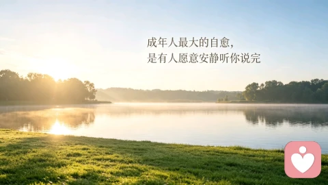 成年人最大的自愈，是有人愿意安静听你说完