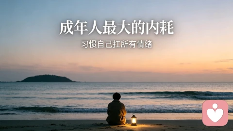 成年人最大的内耗:习惯自己扛所有情绪