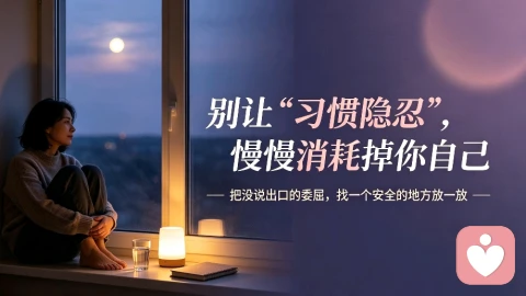 别让“习惯隐忍”，慢慢消耗掉你自己
