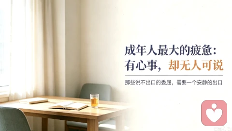 成年人最大的疲惫：有心事，却无人可说