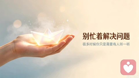 别忙着解决问题,很多时候你只是需要有人听一听