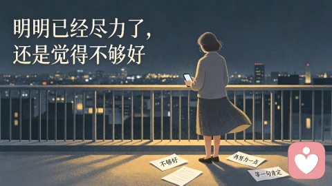 拼尽全力做到最好，内心依旧认定自己不够好