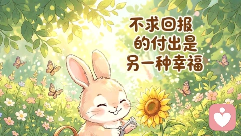 有的时候不求回报的付出，是另一种幸福
