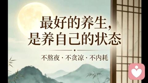 最好的养生，是养自己的状态