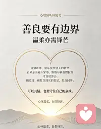 做倾听师，常年接住别人的情绪。
直到亲身卷入家事、婚姻与利益的拉扯，才真切体会：
懂道理，和扛住现实的委屈，是两回事。

善良要有边界，真心不等于无底线退让。
可以共情，也要守住自己的底线。
心怀温柔，自带锋芒，是这段日子最大的感悟。

#心理倾听师 #自我成长 #边界感 #情绪疗愈