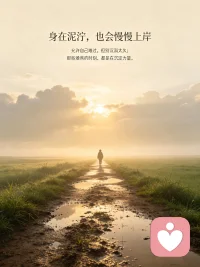 生活总有猝不及防的糟心事，会摔跤，会踩进烂泥。不必强迫自己立刻坚强，可以难过，但不要沉溺。那些难熬的时刻，都是在沉淀力量。熬过泥泞，往后每一步，都走得更踏实。