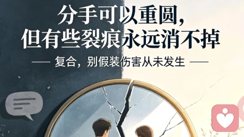 《分手可以重圆,但有些裂痕永远消不掉:复合,别假装伤害从未发生》