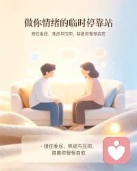 人总有心里堵得慌，无处倾诉的时候，我愿意静下心来听你的故事，接纳你的情绪。我们不用讲大道理，你把积压的心事说出来就好，我们慢慢聊