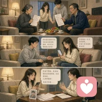 婚姻是两个人的，我继续说，但能不能走进婚姻，从来都是两个家庭的事。你不是要放弃他，你是在看清——你们之间，除了爱，还缺了什么。