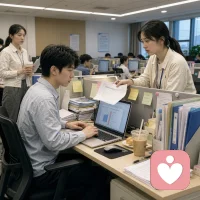 最让我难受的不是领导。她的声音低下去，是同事。我帮他们分担工作，他们觉得理所当然；我不帮，他们就说我'不合群'。上次小张请假，我替他跟了整整一周的客户，结果他回来连句谢谢都没有，还在群里说'这事儿本来就不该我管'。好像我替他干了活儿，反倒成了我的错。

我写下边界两个字，又轻轻画掉。

我有时候真的觉得自己很没用。她说，工作五年了，还是这样。别人都能游刃有余，就我不行。我是不是太笨了？
