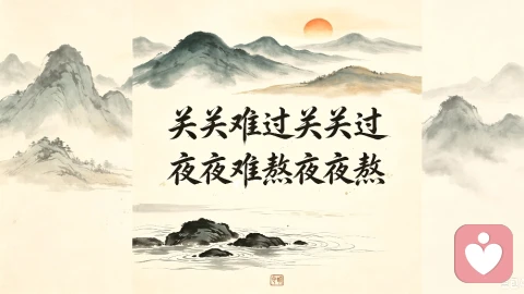 关关难过关关过,夜夜难熬夜夜熬
