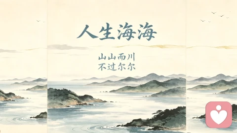 人生海海，山山而川，不过尔尔