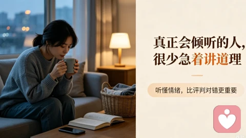 真正会倾听的人,很少急着讲道理