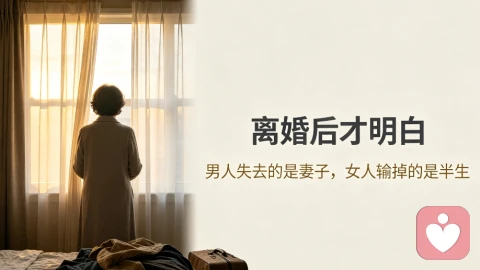 中年离婚后才看清：输得最惨的，往往不是男人