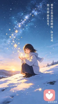 那些让你流泪的瞬间，终会变成照亮前路的星光。