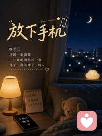这世上有很多人， 
此刻和你一样醒着， 
在不同的城市，
想着不同的事， 
但有着同样的疲惫。 
所以啊， 
如果睡不着，
就别硬逼自己睡了。 
听一首歌，喝口温水， 
或者，
就安安静静地待一会儿。 
今天解决不了的事，
明天再解决； 
你不需要每天都很坚强， 
偶尔深夜脆弱一下，
也很正常。
晚安！辛苦了！
