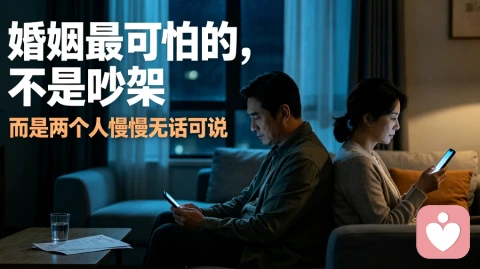 婚姻最可怕的，不是吵架，而是“无话可说”