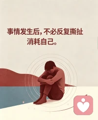 读懂情绪信号｜行为羞耻
 
羞耻冒出来的时候，你会不会反复在心里攻击自己？
 
有没有这种体验？
做完一件事之后，思绪不停折返，一遍遍质问自己：我当时为什么要这么做？
 
很多羞耻，发生在行为结束之后。
你不断回放当时的画面，尖锐的自我评判翻涌上来，反复撕扯、消耗自己。
根源，是无法接纳那个做出这件事的自己。
 
当羞耻再次袭来，可以试着提醒自己：一件事的选择，不等于我的全部价值。