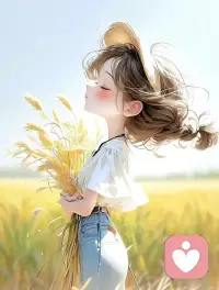 麦田、微风、暖阳☀️
暂时放下匆忙，
在风里和自己和解。