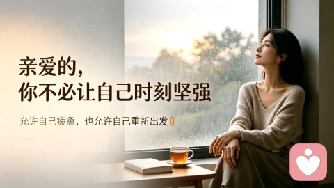 亲爱的,你不必让自己时刻坚强