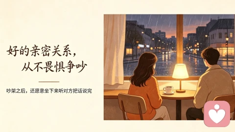 好的亲密关系，从不畏惧争吵