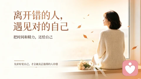 离开错的人,才能遇见对的自己