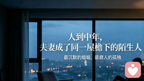 人到中年，夫妻成了同一屋檐下的陌生人