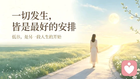 一切事的发生都是最好的安排,都藏着逆风翻盘的契机