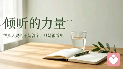 倾听,很多人要的不是答案,只是被看见