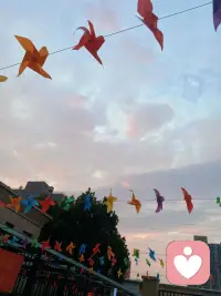 粉色的云
你说天上的云到底会不会懂，地上这些人的心事