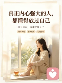 总跟过去纠缠，总揣摩别人的态度，总苛责自己做到完美，人就会陷入无休止的内耗。
 
成年人最好的自愈，不是拥有一切，而是学会放过自己。
允许有遗憾，允许做不到，允许自己偶尔疲惫。
心放宽了，日子才会轻松。#情绪内耗 #自我成长 #心理疗愈