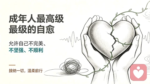 成年人最高级的自愈：允许自己不完美、不坚强、不顺利