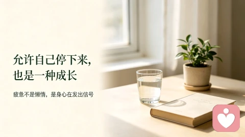 允许自己停下来,也是一种成长