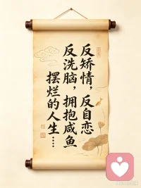 允许自己慢热、迟钝、偶尔乏力
允许今天的计划落空，允许生活偶尔失控，
……
人生没有必须完成的任务
