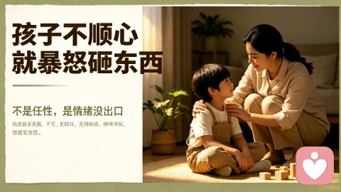 孩子不顺心就暴怒砸东西:不是任性,是情绪生病了