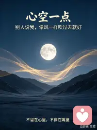 心空一点，像风一样吹过！