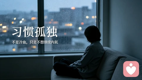 习惯孤独，不是冷血，只是不想继续内耗