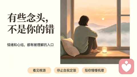 停止自我定罪，自我怀疑，心结才有可能被解开