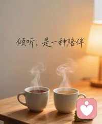 倾听，是一种陪伴
有时候，陪伴不需要语言。
一个愿意听你说话的人，就已经足够。
在倾听室里，我会陪着你，
让那些无法对别人说的情绪，有一个安全的地方安放。 ☕️