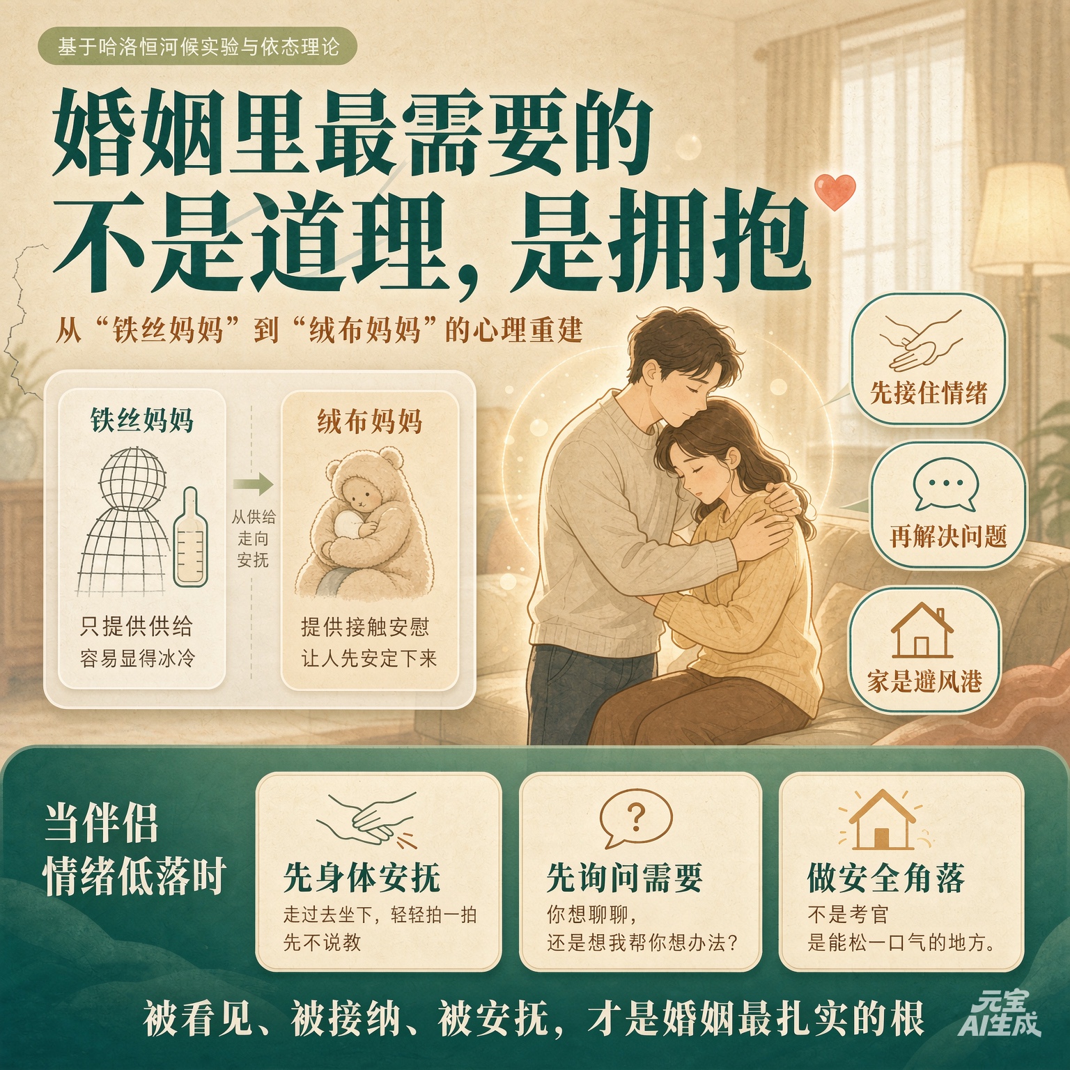 绒布妈妈恒河猴实验示意图