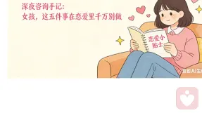深夜咨询手记：女孩，这五件事在恋爱里千万别做