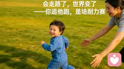 会走路了，世界变了——你追他跑，是场耐力赛