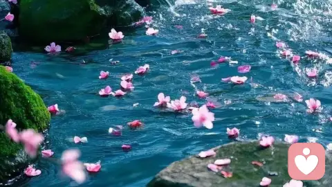 随溪漂流的落叶