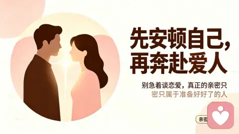 先安顿自己，再奔赴爱人｜进入关系前，我们要做好哪些准备