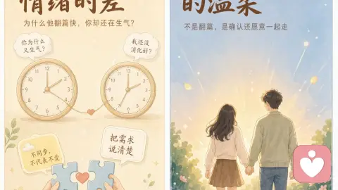 吵架后的“情绪时差”:为什么他翻篇快,你却还在生气?