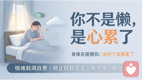 你不是懒，是情绪耗竭啦✨